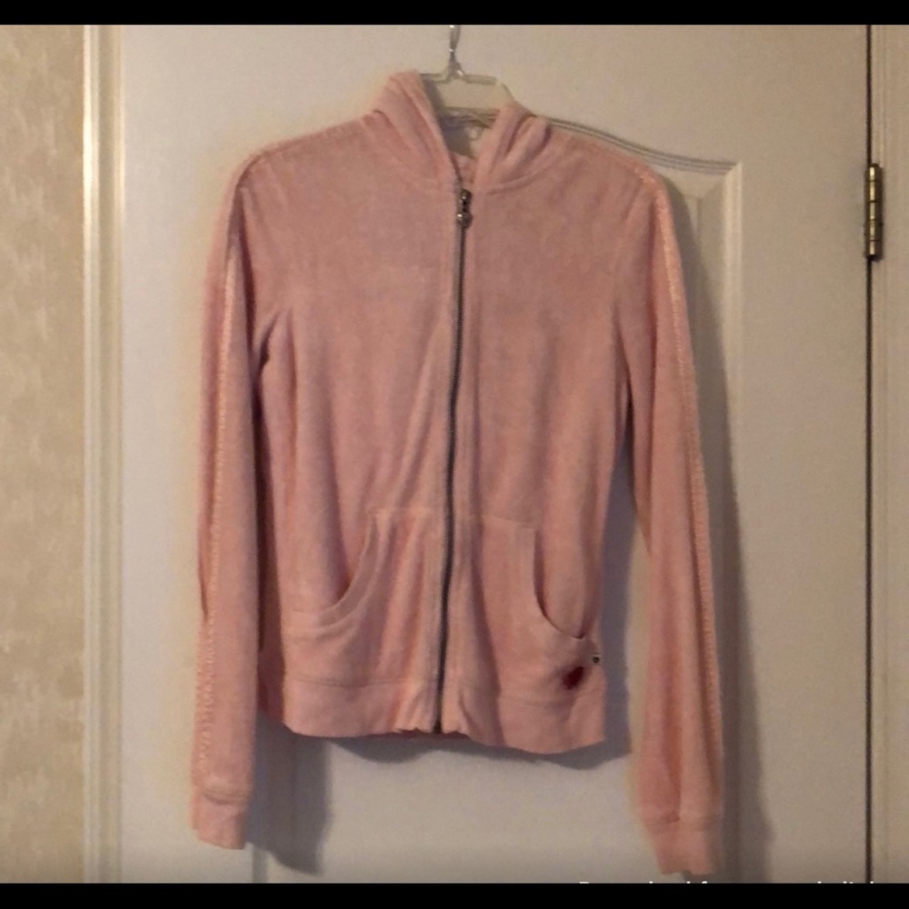 Twisted Heart pink hoodie with embellished heart